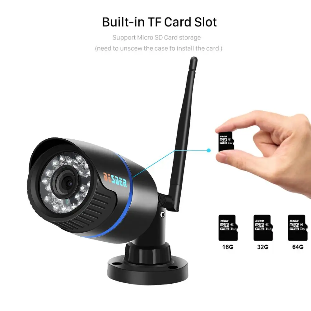 Besder аудио 1080P беспроводная Ip CCTV камера безопасности черная Водонепроницаемая камера видеонаблюдения ONVIF с слотом для sd-карты ICSee P2P IPC