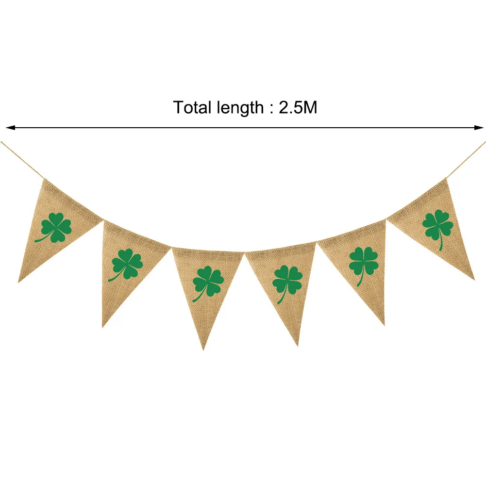 2 зеленый узор удача День Святого Патрика баннеры 250 см 280 ирландская Мешковина