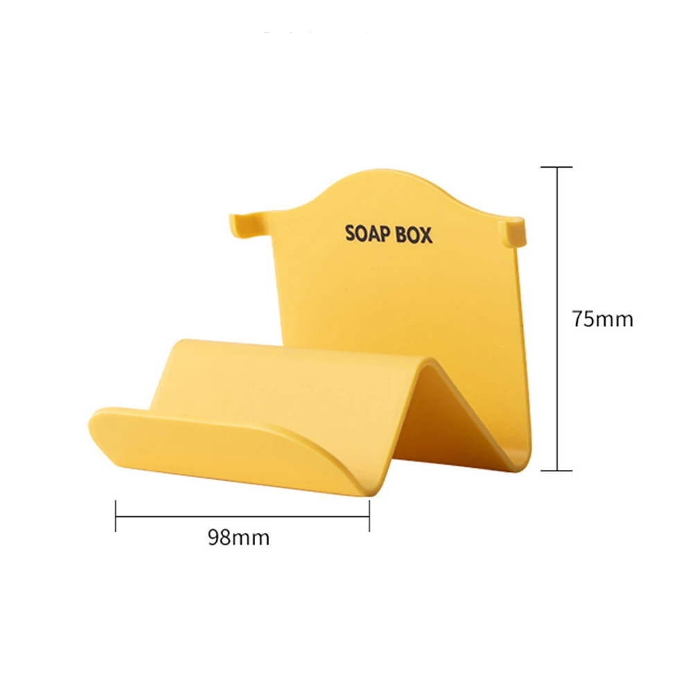 

1pcs Wall Mounted Soap Dishes Double Drain Sponge Holder Self Adhesive Kitchen Hanging Shelf Soap Storage Box Bathroom Supplies