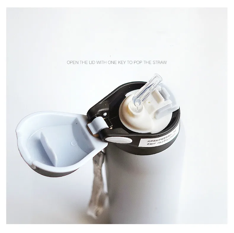 Спортивная изоляционная чашка модная для воды с соломенной фитнеса портативная