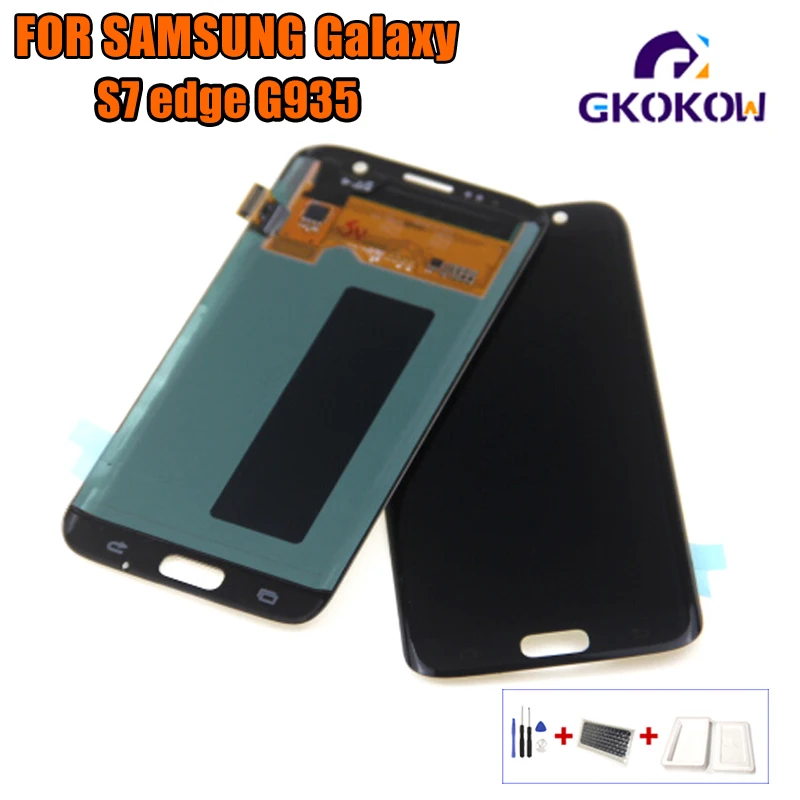Для samsung GALAXY S7 EDGE lcd S7 Edge G935 ЖК-дисплей кодирующий преобразователь сенсорного экрана в сборе Замена для samsung S7 Edge