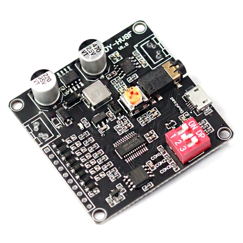 DY-HV8F 12V/24V Trigger Serial Port Control 10W/20W голосовой модуль воспроизведения с флэш-памятью 8MB |