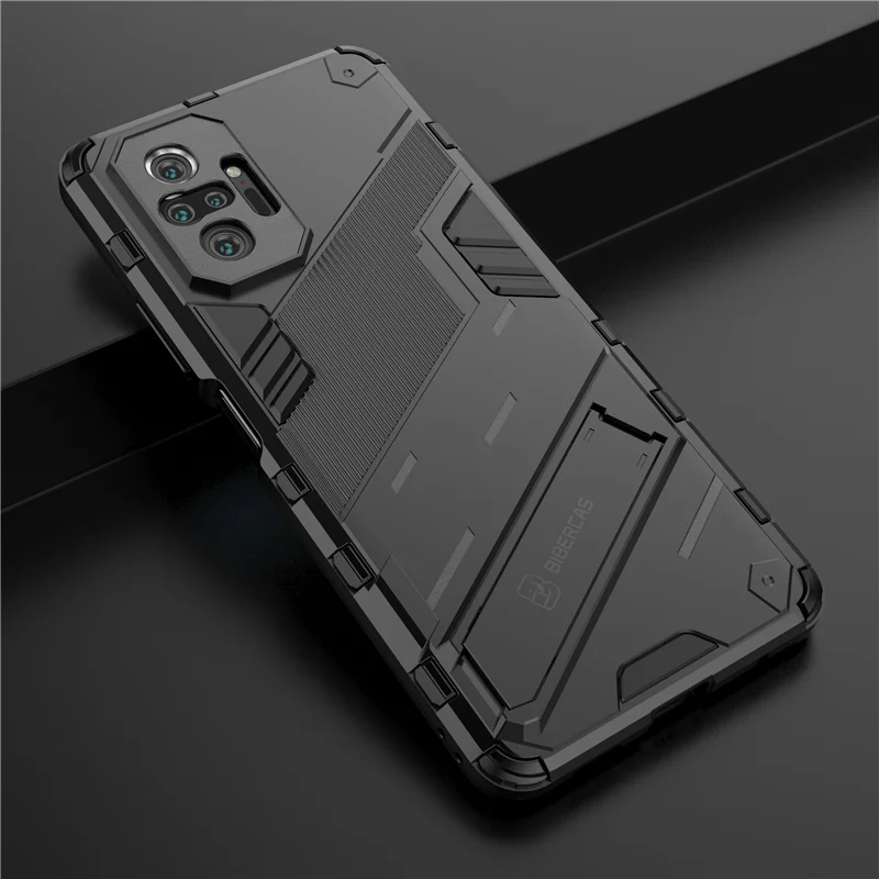 for xiaomi redmi note 10 pro case for redmi note 10 pro cover punk pc back kickstand holder cover for redmi note 10 pro fundas free global shipping
