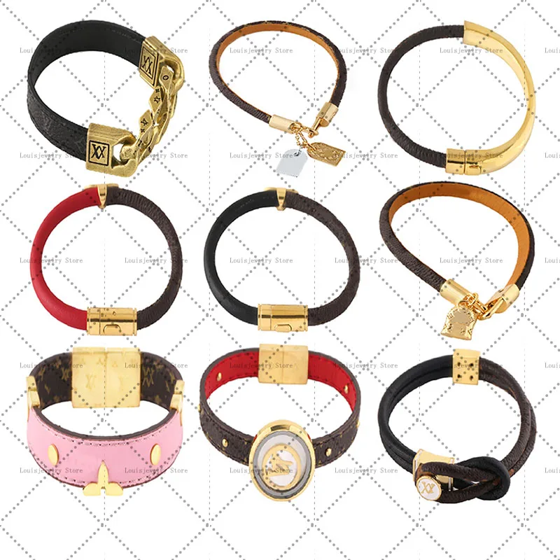 

High Quality Original 1:1 Lock Couple Leather Bracelet Men Women Luxury Jewelry Fashion Sports Christmas Gift