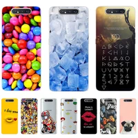 case for samsung galaxy a80 transparent luxury cute design black cover non slip dirt resistant full protective shockproof