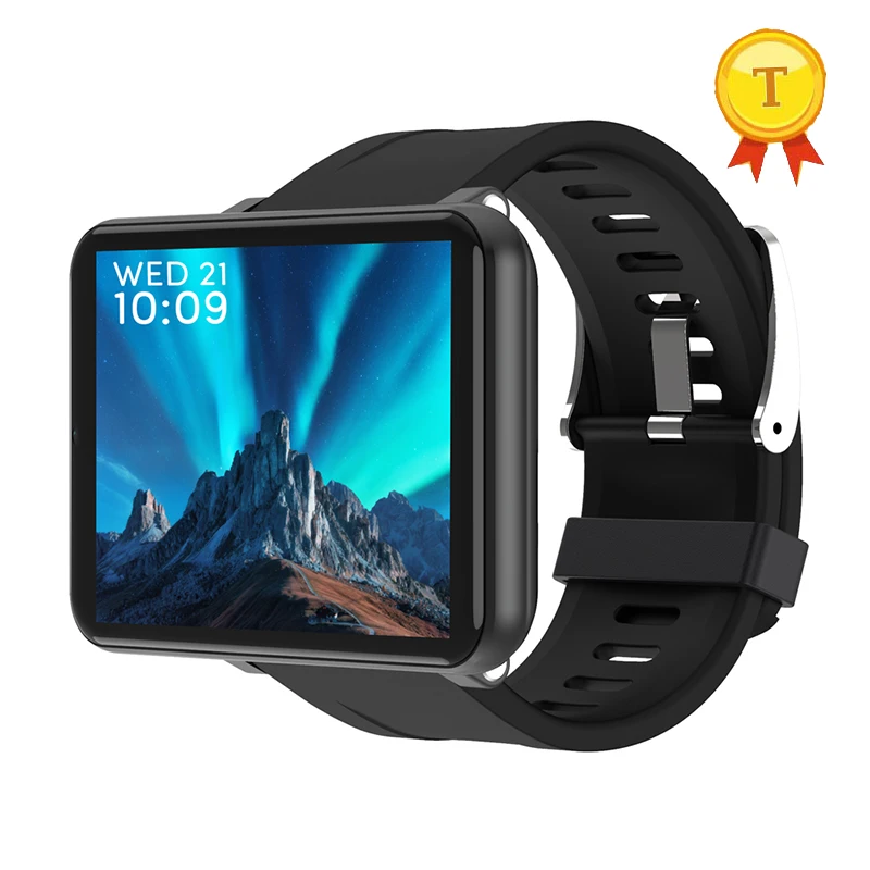 Черный Bluetooth Android Смарт-часы 4G Smartwatch телефон 32 ГБ rom 5MP rкамера wifi gps сердечного ритма bluetooth часы Поддержка загрузки приложения - Цвет: Черный