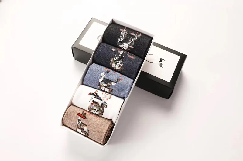 Хлопковые красные и синие носки с логотипом|Носки| |