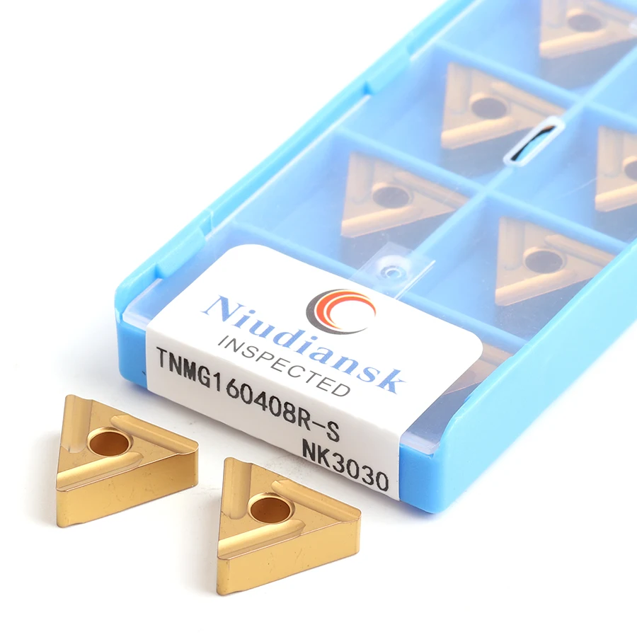 

10pcs TNMG160404R-S TNMG160408R-S TNMG160404L-S TNMG160408L-S NK3030 hard alloy CNC lathe turning blade External cutting inserts