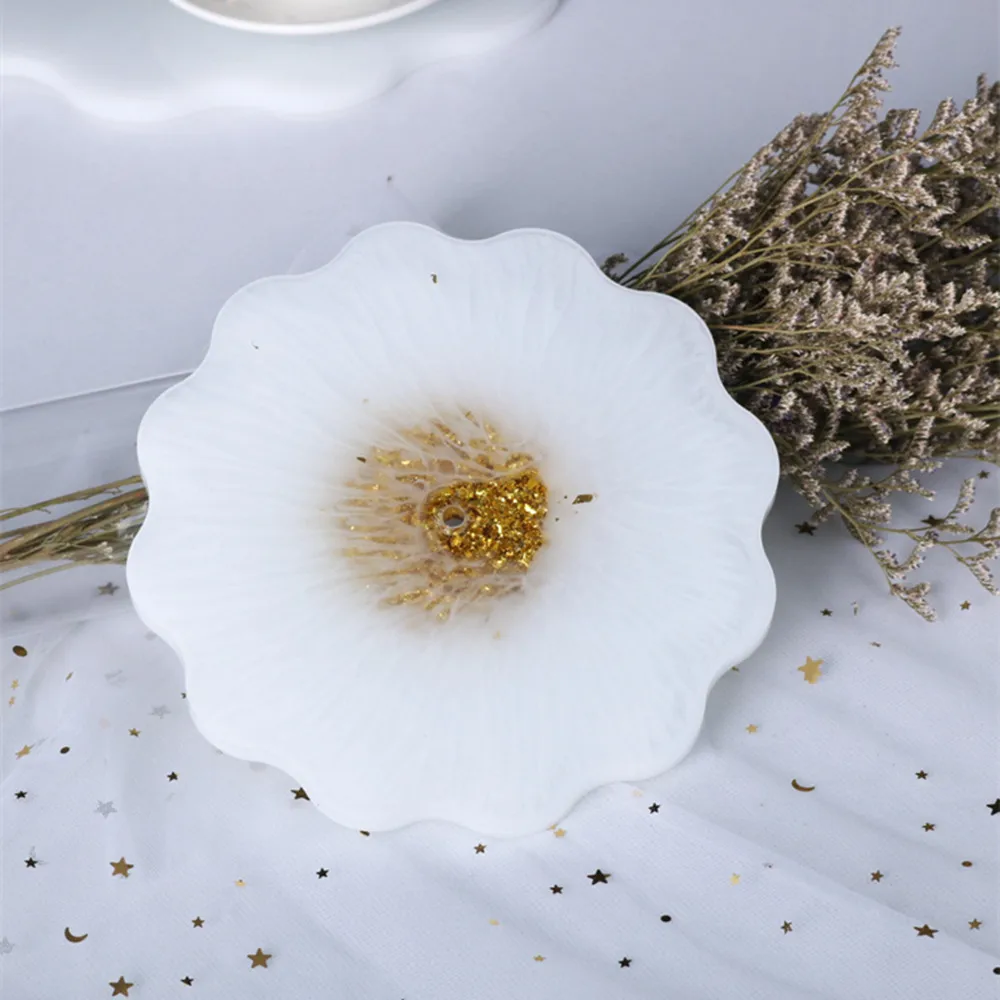 3 шт. круглые формы для подставок в виде цветов литья из смолы силиконовые фруктов