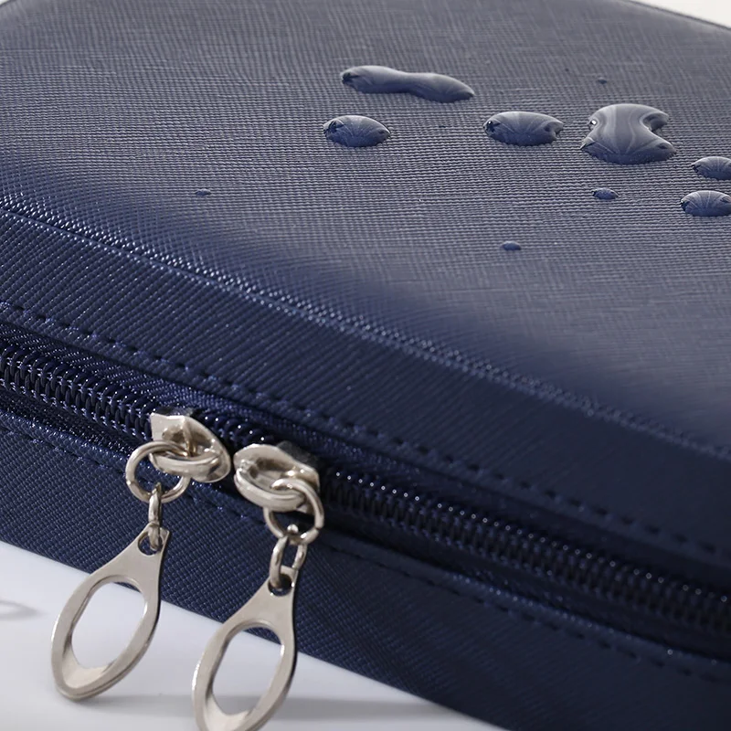 2022 New PU Leather Simple Jewelry Box With Zipper And Mirror Portable Jewelry Storage Box Earrings