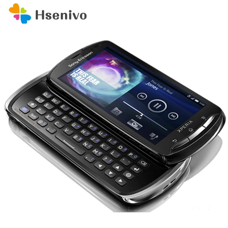 sony ericsson xperia pro mk16 mk16a mk16i refurbished original flip phone 3 7 inch 8mp camera wlan free shipping free global shipping