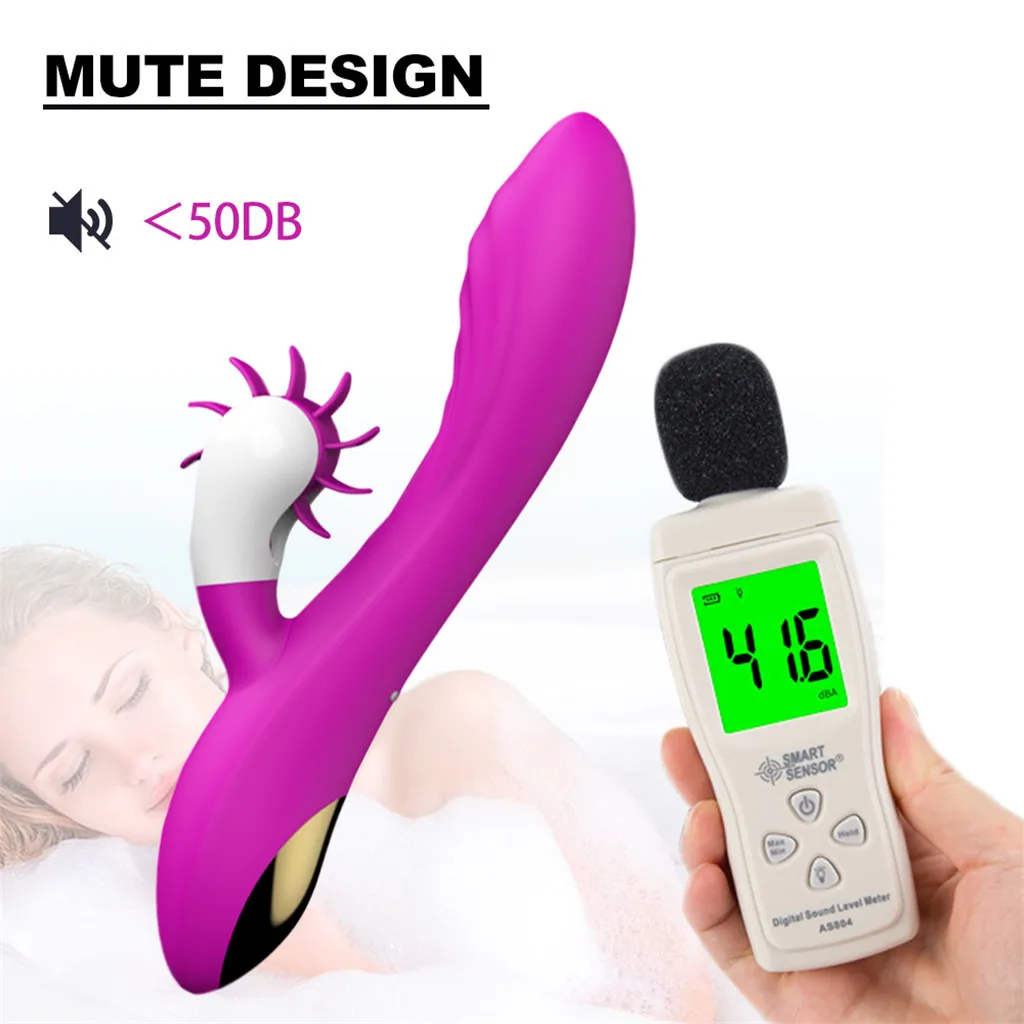 Вибратор Кролик для женщин фаллоимитатор точки G с двойной вибрацией Силиконовый