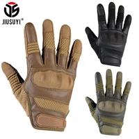 touchscreen tactical gloves pu leather full finger glove swat airsoft combat army military paintball shooting gear women men