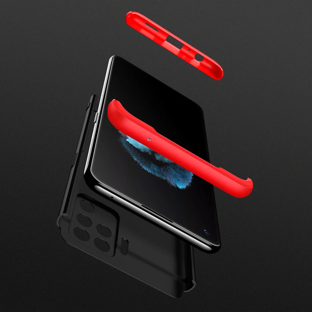 

Camera Full Protection Case For OPPO Reno 5 Lite Case 3 IN 1 Matte Hard Plastic Back Cover for OPPO Reno 5F 5 Shockproof