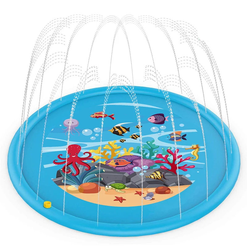 Summer PVC children play water fountain game pad beach mat lawn inflatable sprinkler outdoor bathtub toys | Игрушки и хобби