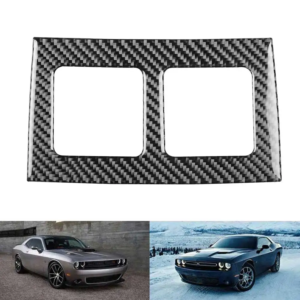

Carbon Fiber Car Rear Center Air Outlet Vent Covers Trim Sticker for Dodge Challenger 2008-2014 Interior Accessories