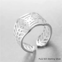 925 sterling silver female male rock punk ring finger elegant excellent cute open circle ring for men women girl unique jewelry