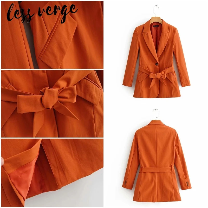 Lessverge офисный Женский комплект из двух предметов топ и штаны Осень зима 2 предмета