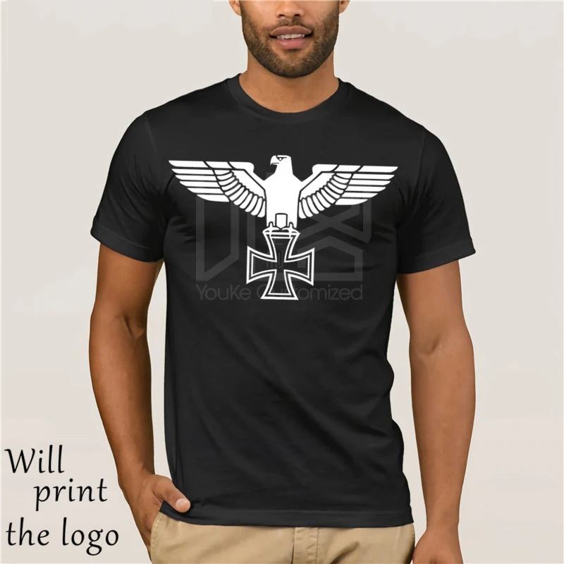 Футболка Imperial Eagle-Iron Cross-Anteriore e Posteriore-S alla 3XL-Iron Cross | Мужская одежда