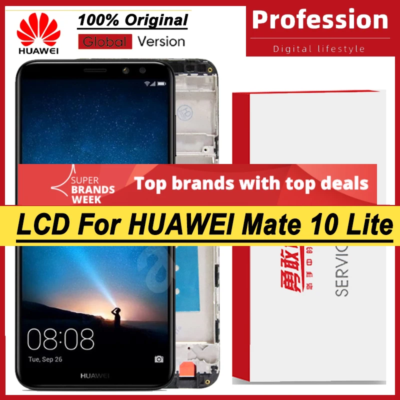 100% Оригинальный 5 9 ''ЖК-дисплей с рамкой для Huawei Mate 10 Lite Nova 2i дисплей сенсорным