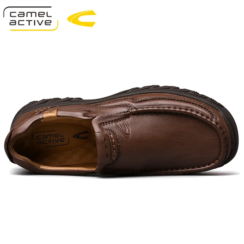 Мужские туфли из натуральной кожи Camel Active светло-коричневые легкие мягкой