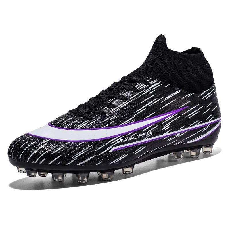 

Men's high ankle football shoes outdoor non-slip AG/TF football shoes children boys ultralight football splint sports shoes larg