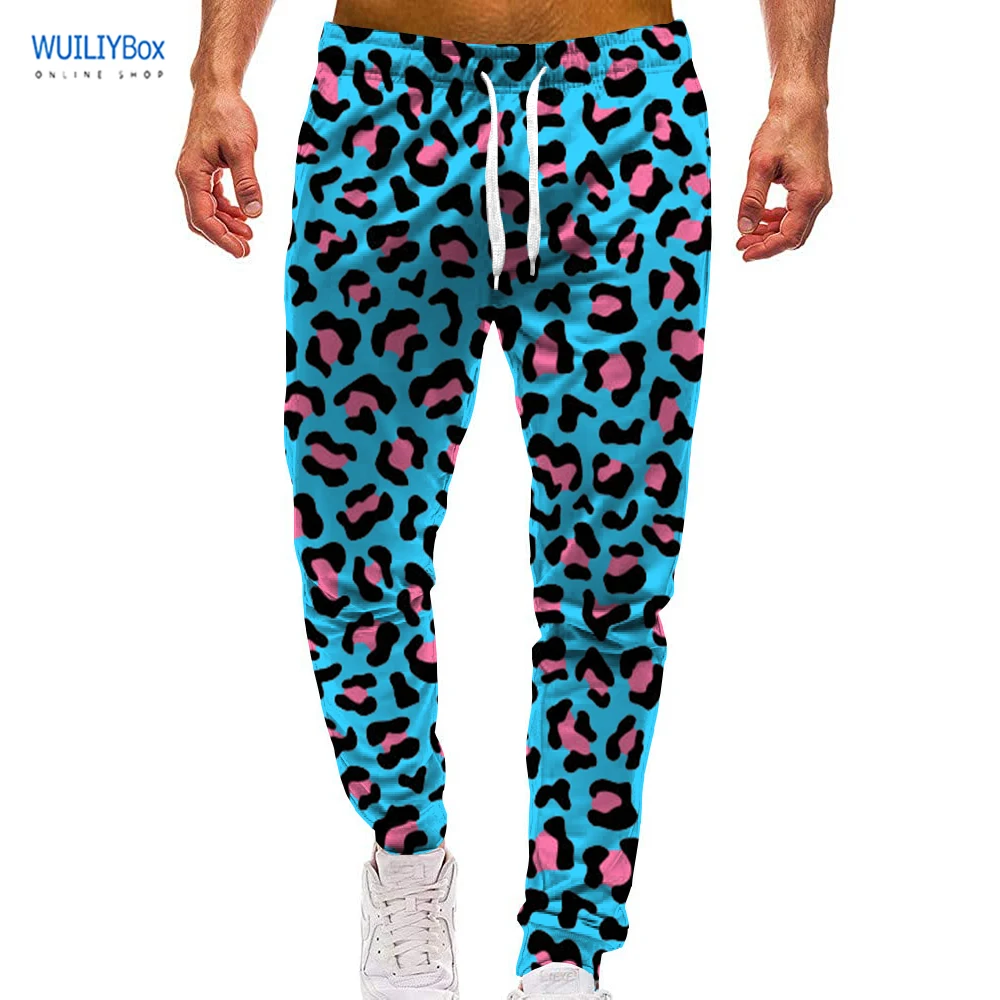 Спортивные розовые фотографические брюки с 3D рисунком повседневные