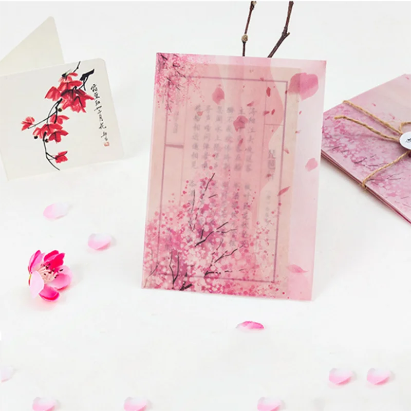 3 шт. винтажный цветочный бумажный конверт школьные канцелярские товары