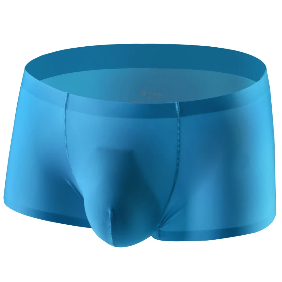 Бесшовные мужские боксеры мягкое Мужское нижнее белье Cueca Masculina боксеры спандекс 3D промежность боксеры нейлоновые трусы мужские шорты слипы 00806