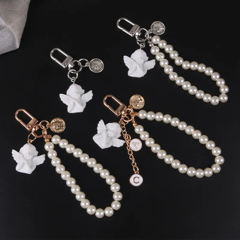 Японский жемчуга в виде ангела кольцо для ключей влюбленных брелок из Airpods