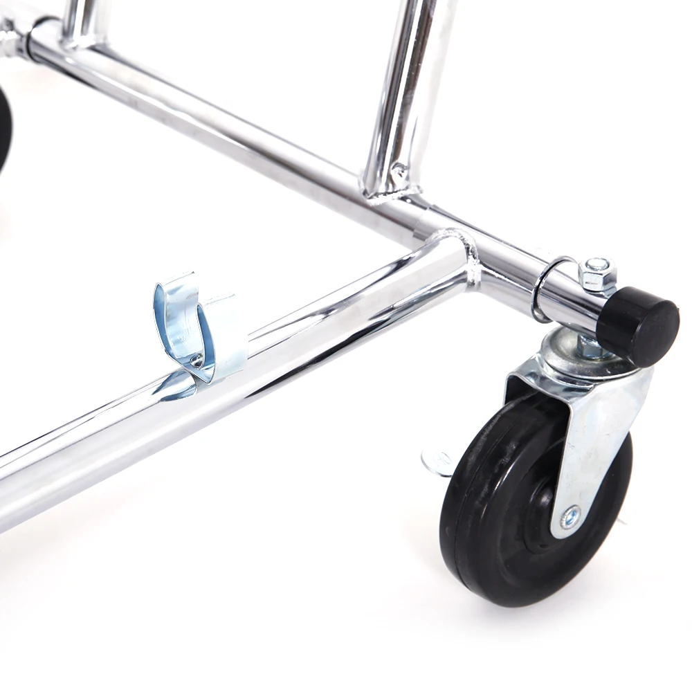 

US WarehouseHeavy Duty Steel Double-bar Garment Rack Hanger Silver Clotheshorse
