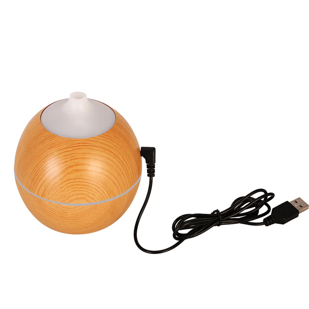 

KBAYBO 130ml Aroma essential oil diffuser USB ultrasonic wood Air Humidifier with Wood Grain 7Color Changing LED Lights for home