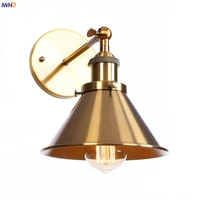iwhd loft decor gold led wall lamp bedroom stair bathroom mirror light retro industrial wall lights sconce applique murale