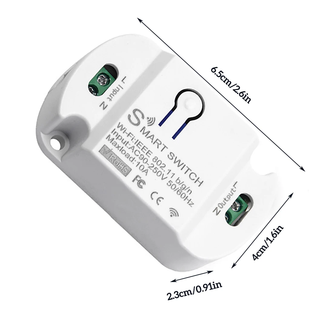 

10A WiFi Smart Switch Wireless WiFi Timer Phone Remote Control Light Control Smart Automation Modules for Alexa Google Home