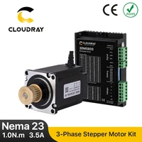 cloudray nema 23 stepper motor driver kit 3 phase stepper motor 1 0n m2 0n m with gear for cnc router engraving milling machine