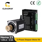 Комплект драйвера шагового двигателя Cloudray Nema 23, 3 фазы, 1,0 нм2,0 нм, с шестерней для фрезерного станка с ЧПУ, гравировально-фрезерный станок