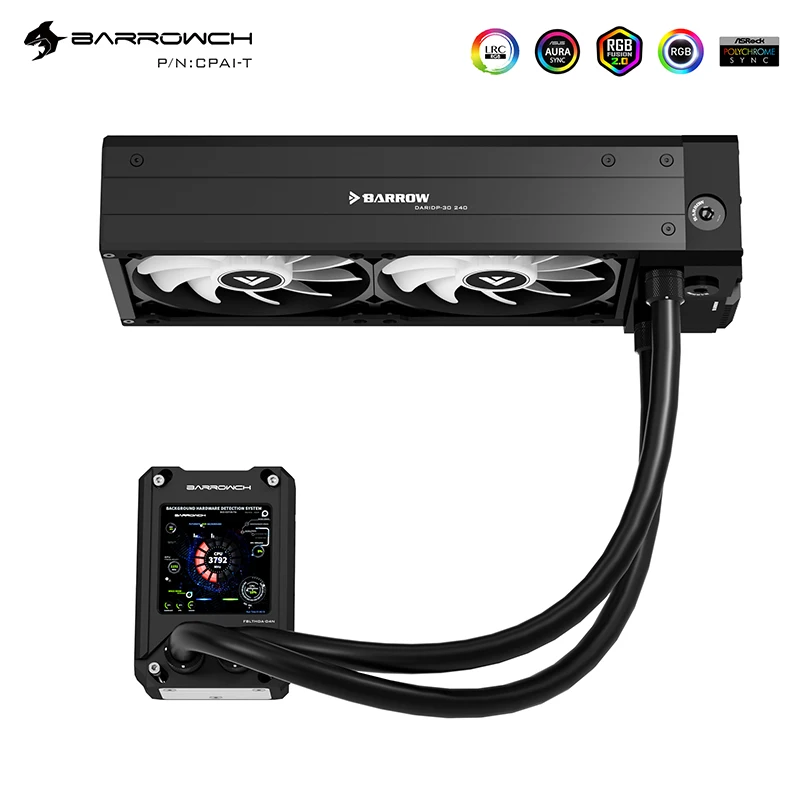 Комплект водяного охлаждения Barrowch для ПК кулер ЦП AIO AM4/115X/X99/X299 интегрированный