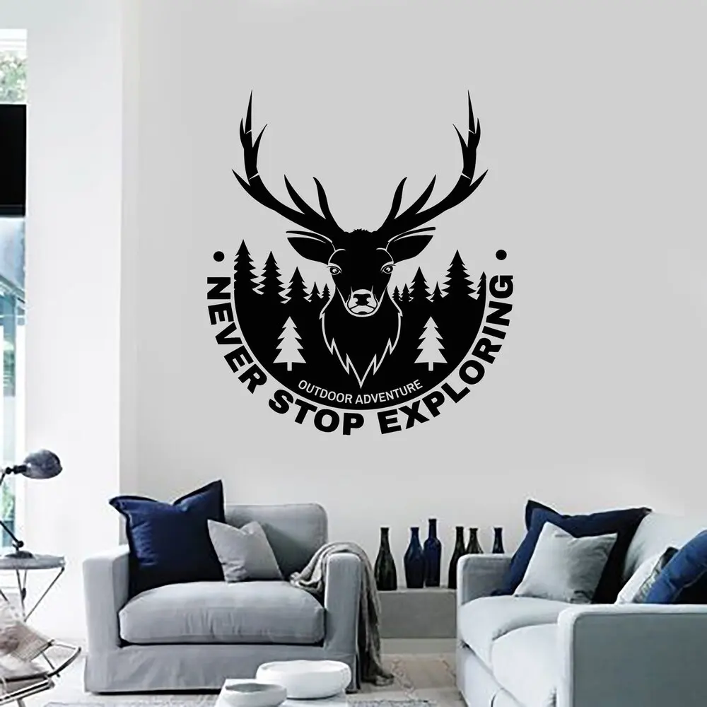 Дропшиппинг олень Искусство стикер водонепроницаемый стены s для комнаты