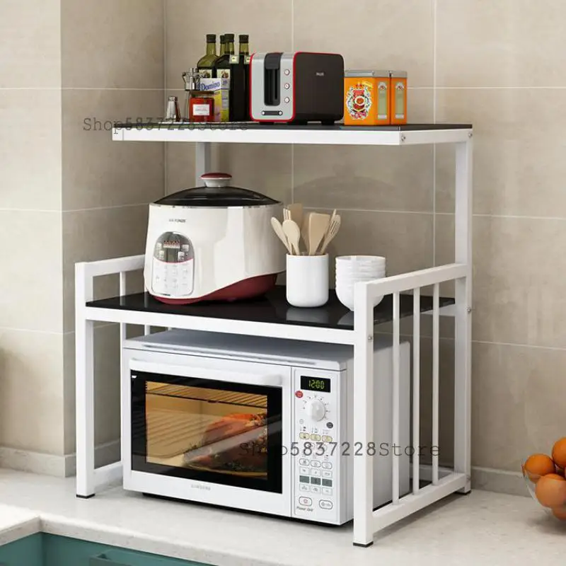 Полка кухонная для микроволновки двухуровневый стеллаж духовки