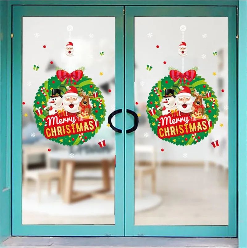 

Наклейка на окно с мультяшным Санта-Клаусом, 2021