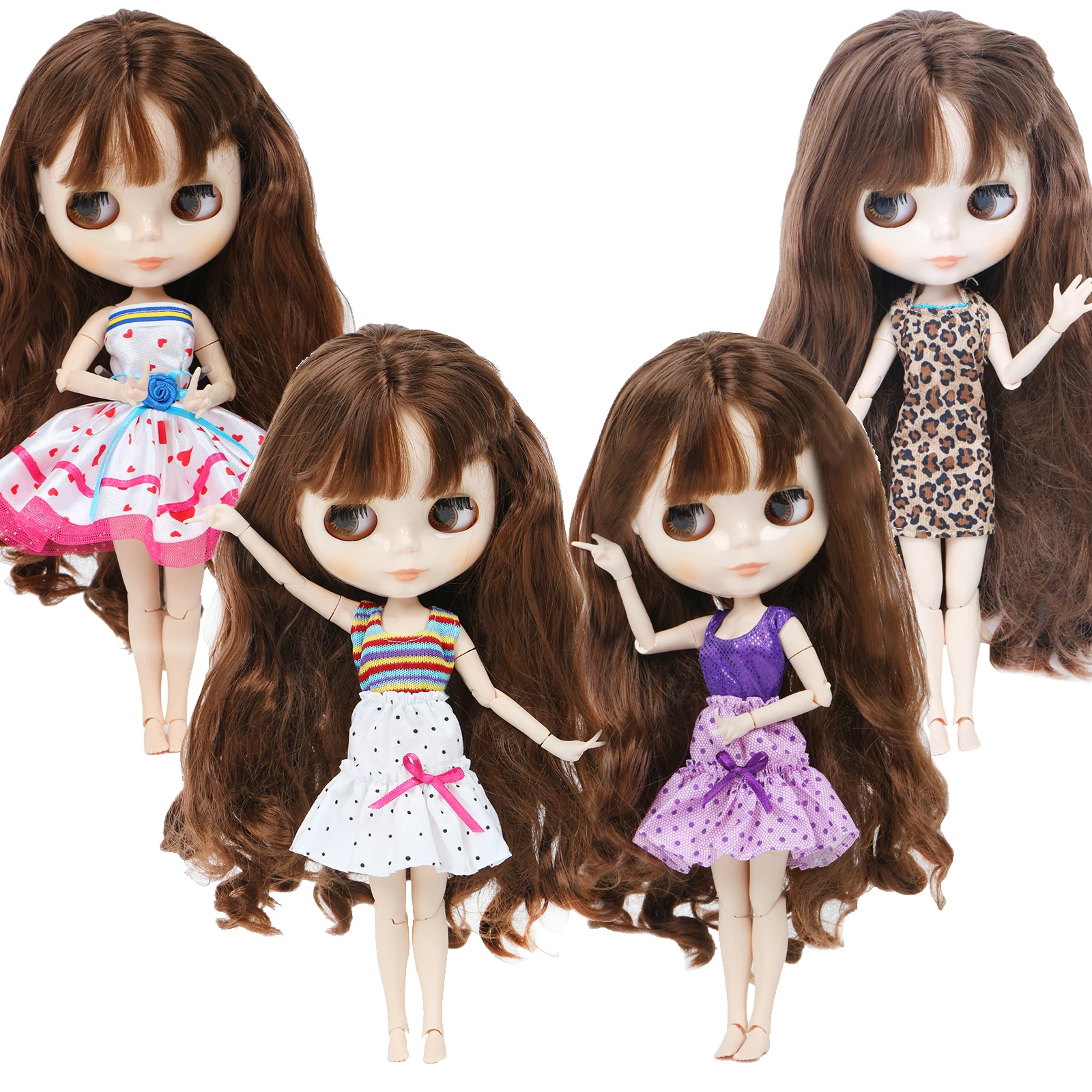 1 комплект милое платье-мини для девочек повседневное пальто Одежда куклы-Блэйна