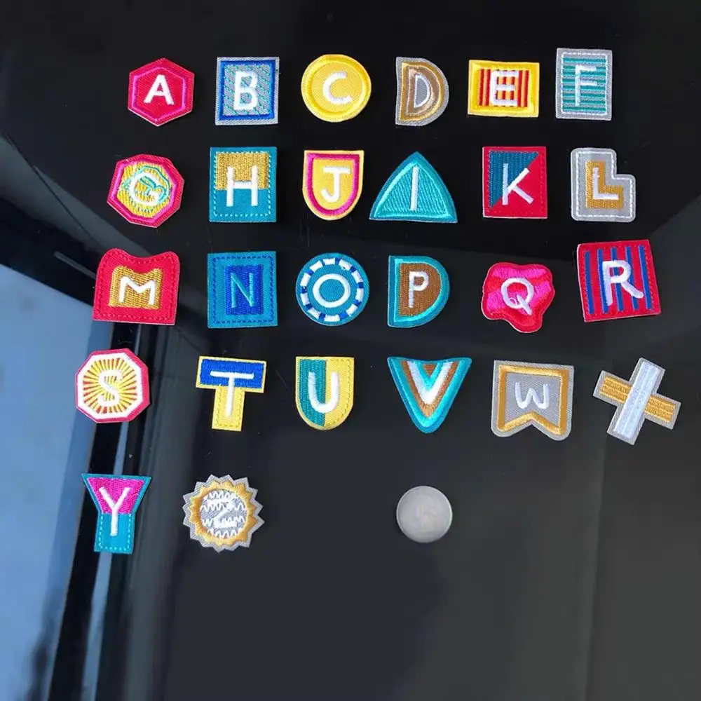 Буквы патч Алфавит вышитая аппликация красочные буквы железо на