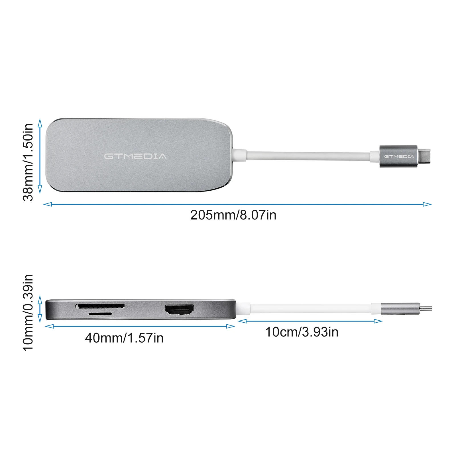 

USB HUB Type C Splitter Multifunction Adapter 5in 1 USB3.1 to HDMI SD TF Card Reader All In One For Laptop PC Phones Macbook