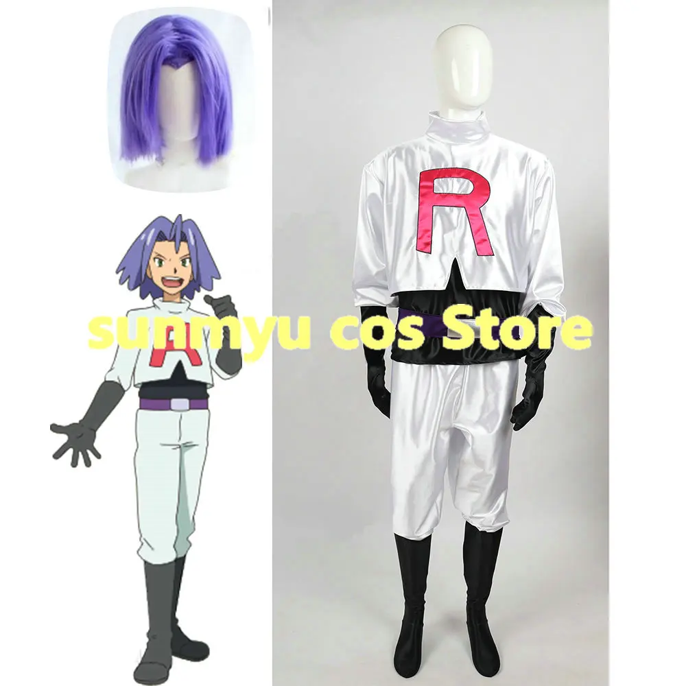 Команда ракета Покемон Карманный Монстр Джеймс униформа косплей костюм