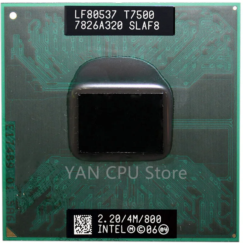 

Free shipping Laptop CPU T7500 CPU original official version of the original needle 2.2GHZ/4M/800MHZ SLAF8 PGA