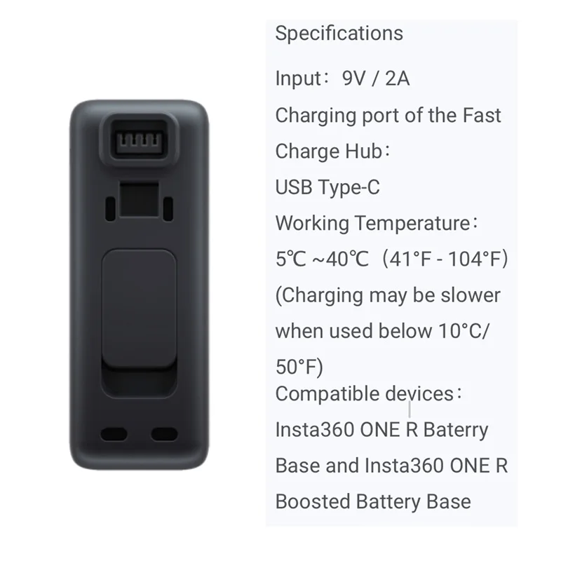 Original Insta360 ONE R Battery Base/Boosted Battery Base/Fast Charge Hub For Insta360 R Twin/1-INCH/360 MOD Edition Accessories