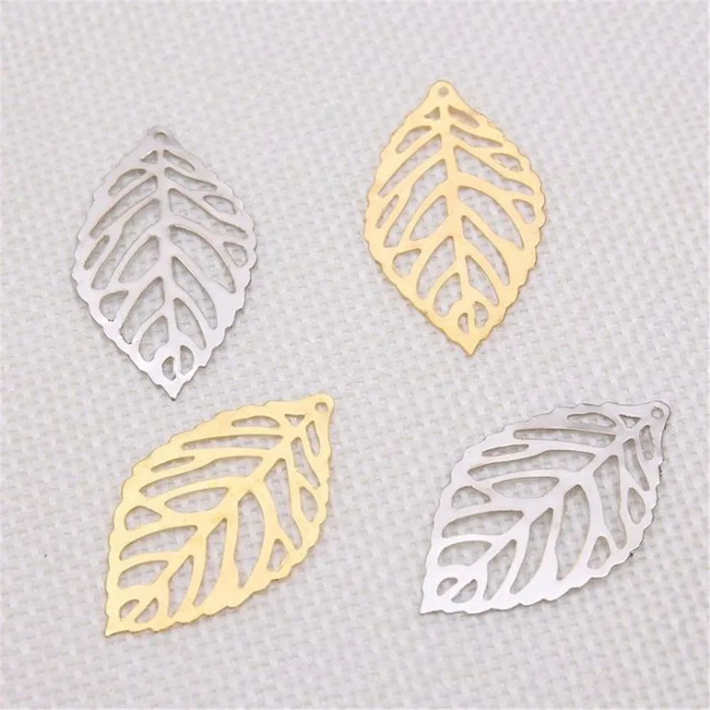 50 шт. листья филигранные цветочные обертки металлические подвески поделки