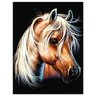Алмазная живопись, полноразмерная 5D Вышивка сделай сам, животное, лошадь, мозаика, ручная работа, картина Стразы, алмазная краска
