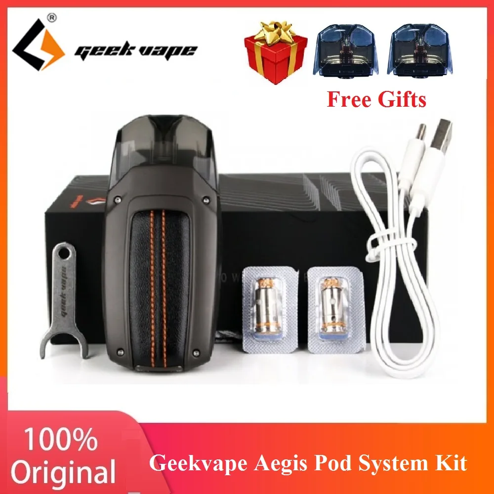 С 2 капсулами! Комплект для вейпа Geekvape Aegis Pod с аккумулятором 800 мАч и