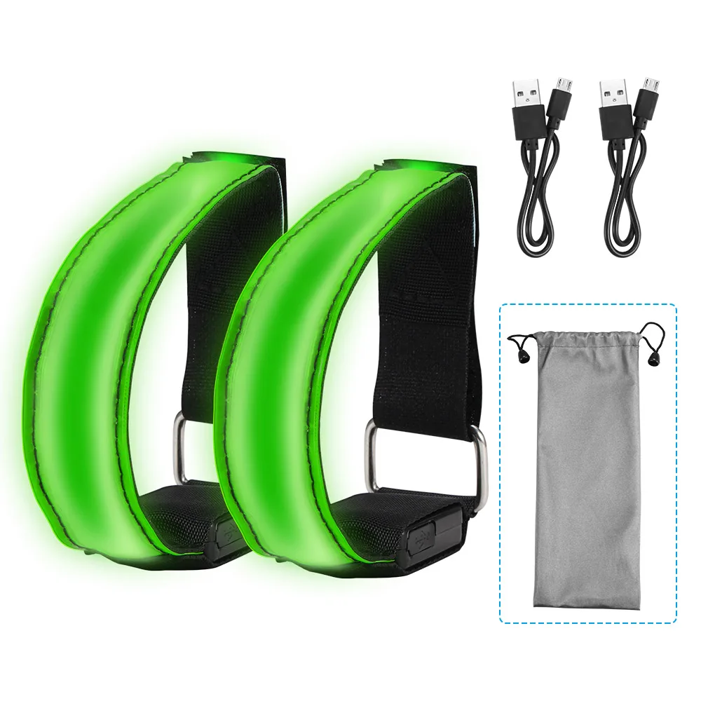 Bicycle Party With Rechargeable LED Arm Light Jogging Driving Leg Warning Wristband Armband | Спорт и развлечения